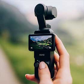 Handheld DJI Osmo camera