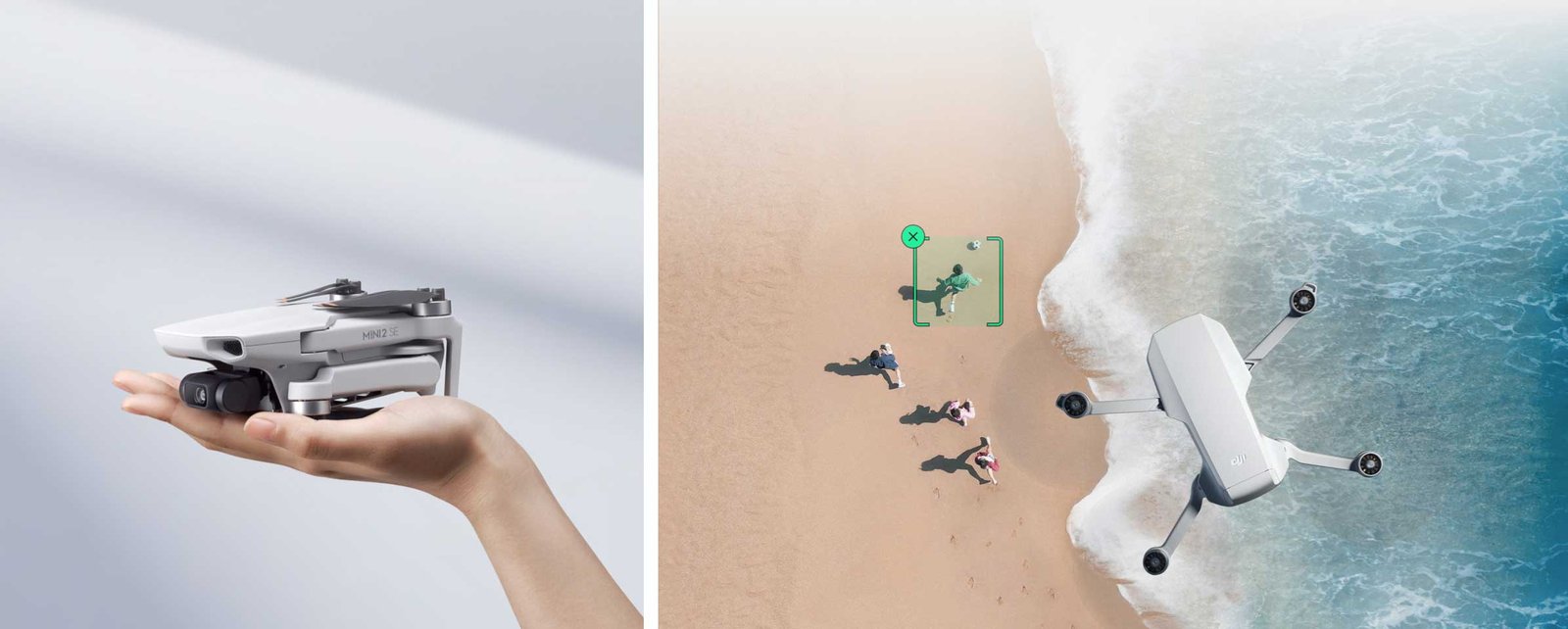 the weight and intelligent features of the DJI Mini 2 SE