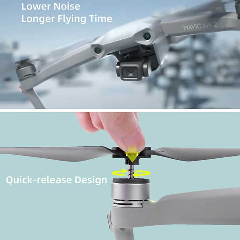 2 Pairs of 7238F Low Noise Propellers for DJI Air 2 2S 6